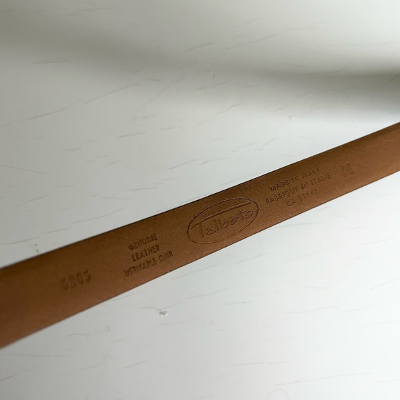 Talbots Genuine Leather Black Medium Skinny Belt Made in Italy - Picture 3 of 4